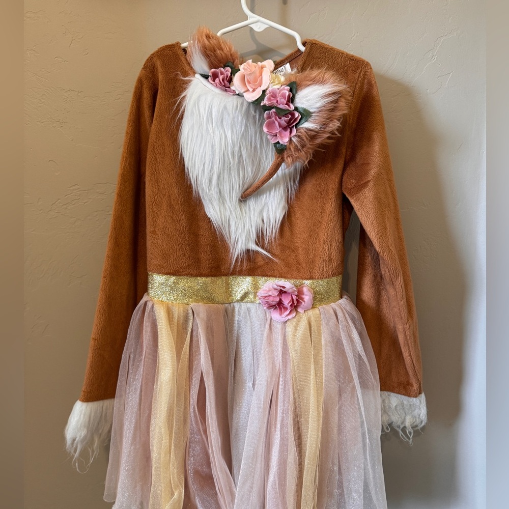 Kids Fox Costume with Floral Accents